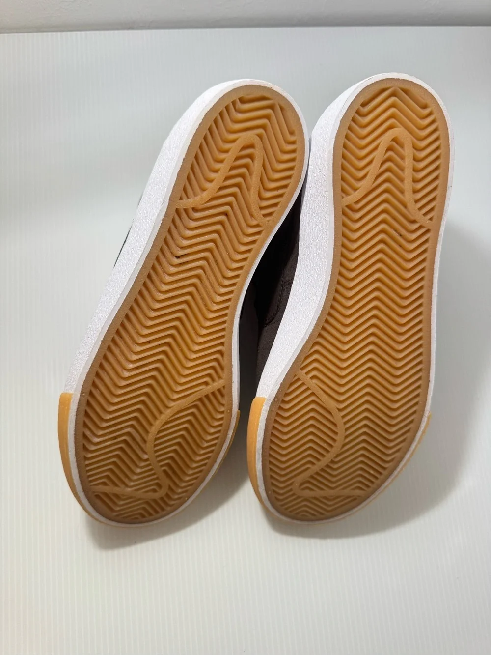 Nike Kids' Mid-Top Sneakers in Brown with Yellow Gum Sole